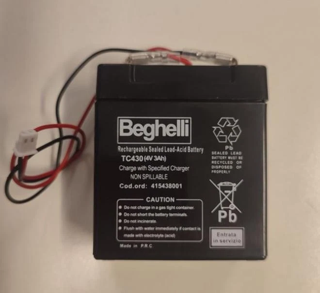Batteria 4V 3ah Beghelli  415438001 - Immagine 1 di 1
