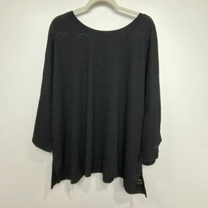 Max Studio Damen Gr. 3X schwarz lang Dolmanärmel Oberteil Shirt neu mit entferntem Etikett - Bild 1 von 17