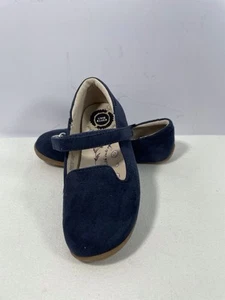 Toddler Livie & Luca Navy Faux Suede Mary Janes Size 9 - Picture 1 of 5