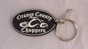 NEW Lot of 2 Orange County Choppers Rubber Keychains Zipper Pull 2-1/2" x 1-1/2" - Picture 1 of 1