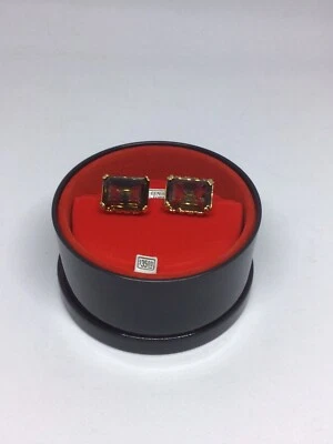 Juego de gemelos vintage de topacio genuino para hombre de la década de 1960 NOS Foto 1 de 4