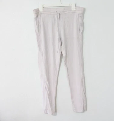 Pantalones ajustados The Kooples crepé con cordón gris claro ligeros 38 medianos Foto 1 de 4