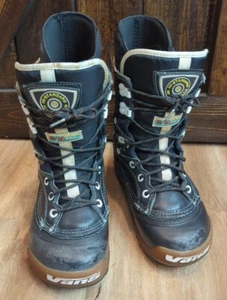 Vtg VANS Mens Snowboard Boots High Standard Sz 8 Ergo Lite Retro Black - Picture 1 of 11