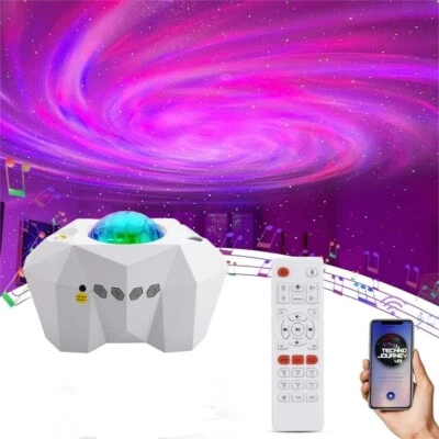 BESTYDEALS 2in1 Star Galaxy Projector Aurora Night Light Moon Nebula +Bluetooth Speaker