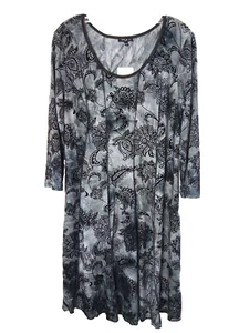 Sami & Jo Floral Velvet Burnout Tie Dye Dress Sz 1X Whimsigoth Fairy Goth Grunge - Picture 1 of 12