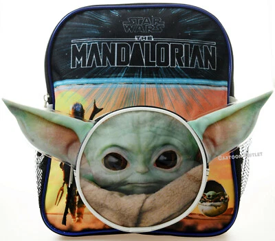 Star Wars Baby Yoda El Niño Bebé 11" Mini Mochila Mandaloriano en Forma de Cabeza Foto 1 de 4