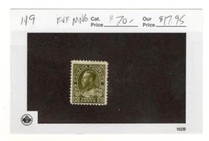 CANADÁ (MK7823) # 119 FVF-MNG 20cts 1925 KGV ALMIRANTE/VERDE OLIVA CV $70 - Imagen 1 de 1