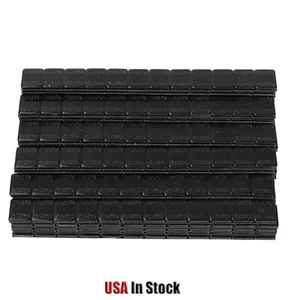 1 BOX BLACK WHEEL WEIGHTS 1/4 OZ. STICK ON ADHESIVE TAPE 156 OZ. 624 PIECES - Picture 1 of 4