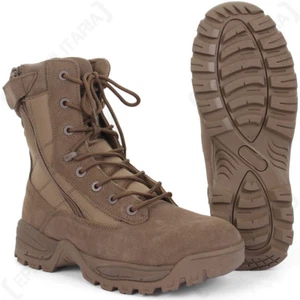 Botas tácticas del ejército Coyote - 2 cremalleras - zapatos militares tostados al aire libre todas las tallas nuevas - Imagen 1 de 6