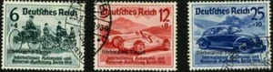 Germany 1939 Nürburgring overprint set of 3, used - Picture 1 of 1