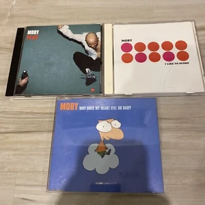 MOBY 3 CD LOT Why Does My Heart Feel So Bad? IMPORT I Like To Score Play VG-VG++ - Picture 1 of 8