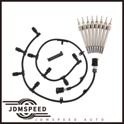 New Glow Plug 8x & Harness Kit ZD13 For Ford  2004-2010 F250 6.0l Powerstroke - Image 1 of 4