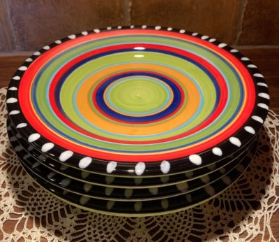 Juego de platos de ensalada Gibson Elite Pueblo Springs 8" -4 multicolores suroeste Foto 1 de 4