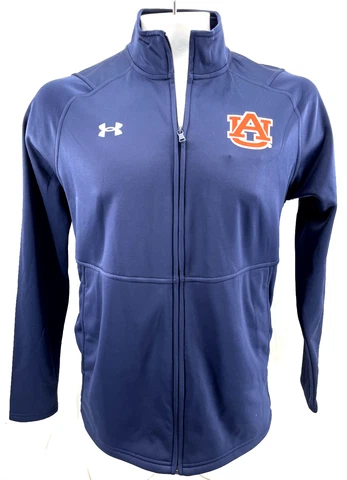 NEW Auburn University AU Tigers Under Armour Navy Full Zip Jacket Mens L Cover