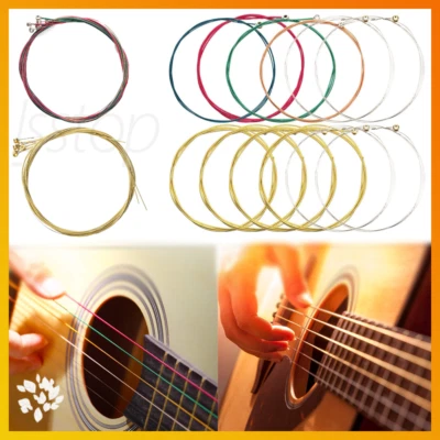 1-3 Sets of 6 Guitar Strings Replacement Steel Strings for Acoustic Guitar US - Image 1 of 4