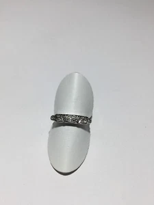  Vintage 14 kt Weißgold Diamant Ehering/ Jubiläumsband - Bild 1 von 4