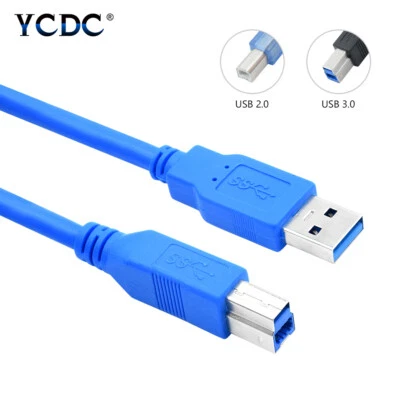 1.8m 3m 5m 10m Cable HP Data AM-to-BM Printer Cord Sync High Speed USB 2.0/3.0 - Image 1 of 4
