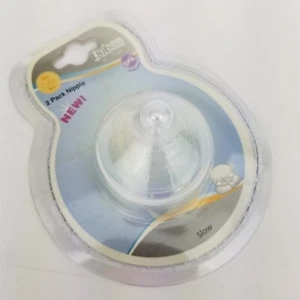 2pk Slow Flow Nipples Wide Neck Bottle BPA Free NEWBORN 0+ Baby Nursing Milk - Picture 1 of 5