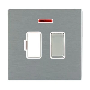 Hamilton Sheer CFX Satin Steel Screwless Flat Plate Switches, Sockets - Picture 1 of 20
