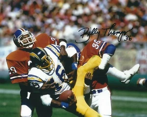 Signed 8x10 BILLY THOMPSON Denver Broncos Autographed photo - w/COA - Picture 1 of 1