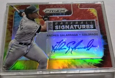 2015 Panini Prizm Andres Galarraga Auto Tye Dye /50 - Image 1 of 3