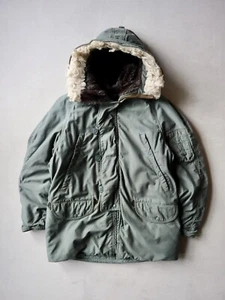Vintage 60s Alpha Industries USAF N-3B Air Crew Parka Bomber Jacket Size L - Bild 1 von 11