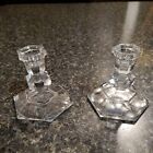 2 Towle Full Lead Crystal Glass Candlesticks Candle Holders 3.5” Austria 