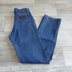 Wrangler 47MWZ Regular Fit Dark Wash Denim Jeans Mens 29x34 Cowboy Western - Picture 1 of 13