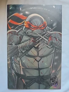 ULTRA RARE TMNT Raphael B&W RED FOIL Artbook Signed “NATWA” Nate Melendez - Picture 1 of 9