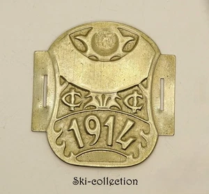 Plate Of Bikes Old, Tax Of 1914. France - Imagen 1 de 2