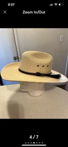 Sombrero de Vaquero Justin Juvenil de Paja Hecho en México OSFA Tostado - Imagen 1 de 6