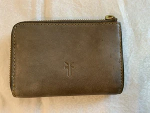 Frye Small Wallet Gray Leather - Picture 1 of 12