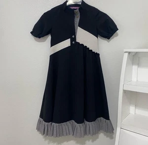 VAL MAX Couture Black and White Kids Dress, Size 9Y, Made In ITALY - Picture 1 of 8