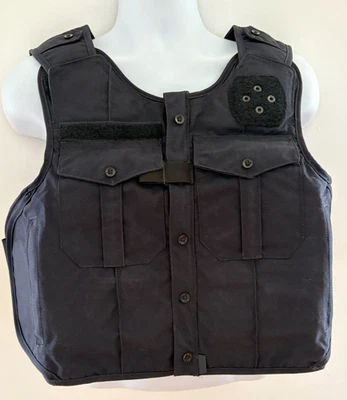 Camisa uniforme SAFARILAND armadura transportadora 2 bolsos frente aberta grande 2412-2414 azul marinho - Imagem 1 de 4