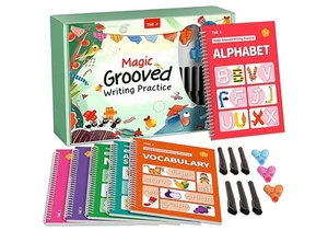TIME X Magic Grooved Writing Practice 6 Books Reusable Lot Alphabet Math New - Bild 1 von 7