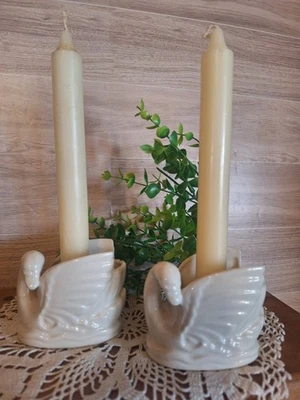 De colección. Candelabros Cisne Blanco Japón, MCM, Shabby chic, núcleo de cabaña, abuela... Foto 1 de 4