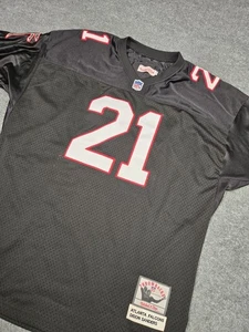 Mitchell & Ness Deion Sanders 21 Falcons Black Throwback Jersey Size 54 XXL READ - Picture 1 of 8
