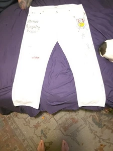  Polo Ralph Lauren Hampton Relaxed Straight Jeans Mens 42x30 New york White  - Picture 1 of 23