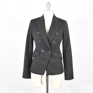 Banana Republic Blazer 0 schwarz Stretch Anzug zweireihig tailliert Sakko - Bild 1 von 8