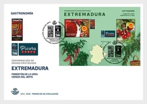 spain 2024 espagne gastronomy Extremadura Jerte Val Cherry Vera Paprika ms2v FDC - Picture 1 of 1