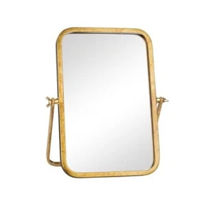 Vintage Makeup Desk Mirror Vanity Table Mirror, Rectangular-2 Antique Gold - Picture 1 of 8