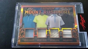 2021 LEAF ULTIMATE SPORTS MOUNT RUSHMORE #27/30 Federer Nadal Ashe Murray - Picture 1 of 2