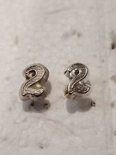 Reproduction WW2 German Shoulder Board Cyphers Numbers 2 Two Silver