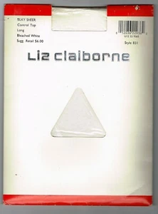 Liz Claiborne seidig durchsichtiges Kontrolloberteil lang cremefarbener Stil 831 neu - Bild 1 von 2