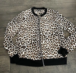 Damen Bomberjacke Gepard Leopardenmuster Small Full Zip - Bild 1 von 5