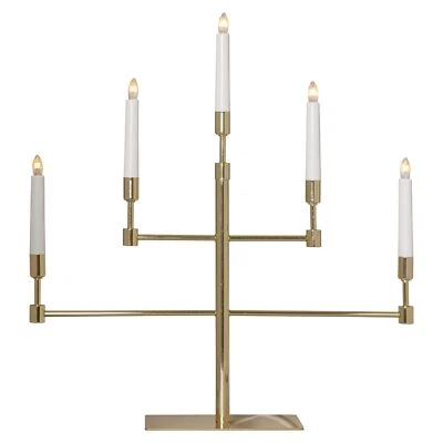 Star Trading Fensterleuchter ,Vide‘, 5-armig, messingfarben - Bild 1 von 4