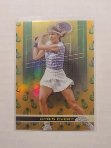 2024 Topps Chrome Tennis Chris Evert #166 Pineapple Refractor Parallel 32/77 - Picture 1 of 2