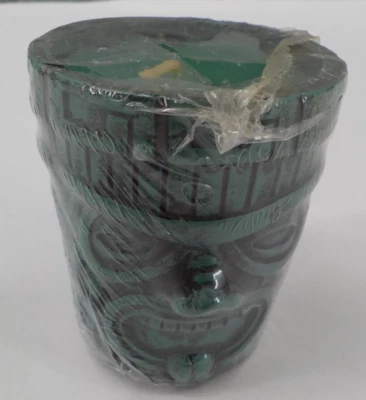 VELA DE TÉ VERDE Y TÓTEM DE HOMBRE VERDE CANDELABRO HAWAIANO TIKI BAR POLINESIO Foto 1 de 4