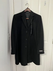 Kenneth Cole Reaction Black Wool Coat - Size R38 - Brand New! - Picture 1 of 9