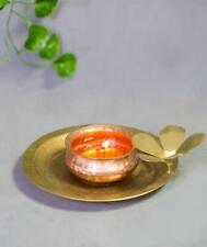 Isha Life Hammered Flower Lamp Copper Oil Lamp For Diwali
